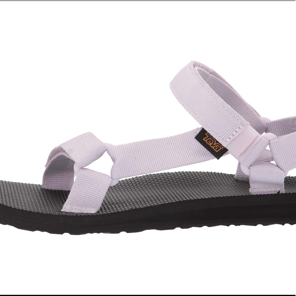 Teva size 7 flatform mesh sandal black and purple